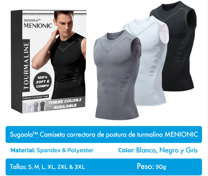 Sugoola™ Camiseta correctora de postura de turmalina MENIONIC -